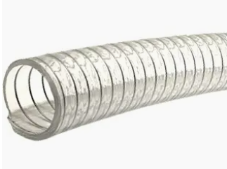 Manguera PVC Transparente c/alambre Acero Alimenticia FDA Aspirante/expelente